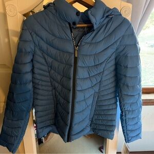 Michael Kors Lightweight Packable Blue Puffer